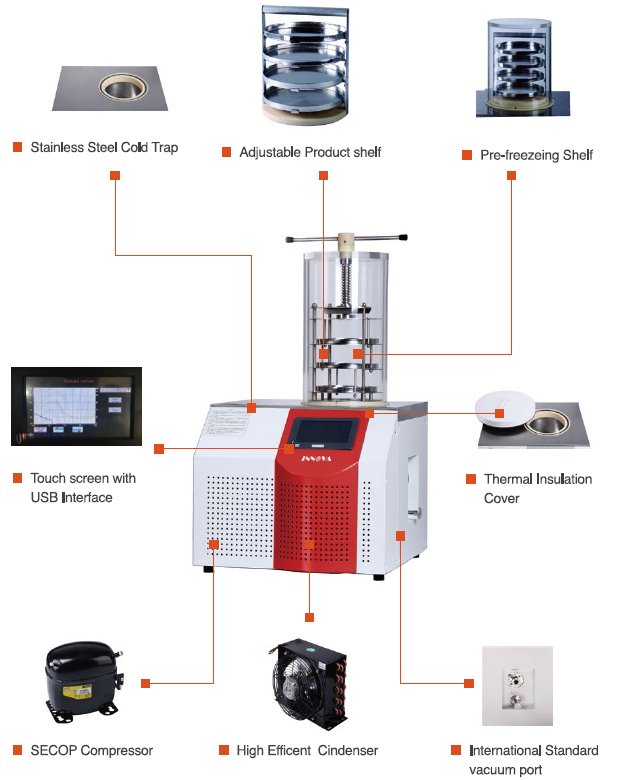 Benchtop Freeze Dryer, LYO60B-1T - Infitek